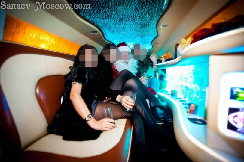 New Year in limousine in Moscow