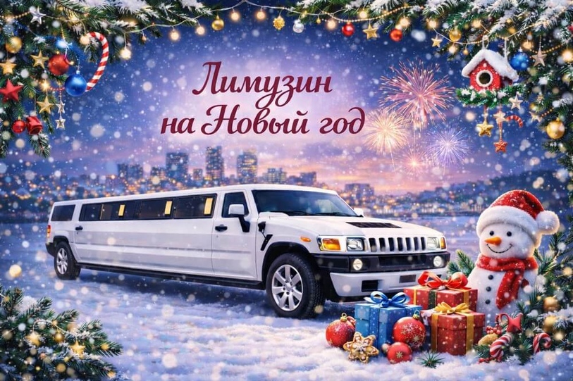New Year in limousine in Moscow