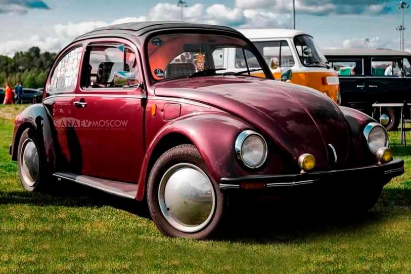 Volkswagen Beetle (burgundy)